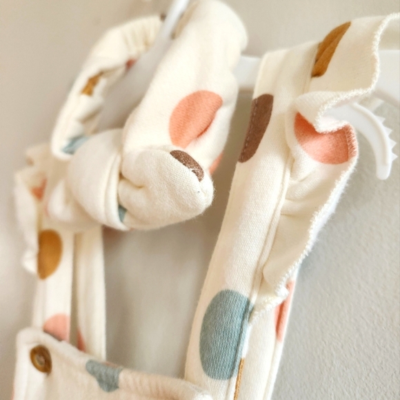 Polka Dot Romper&Headband Set 24 Months with Fleece Animal Pocket - Picture 5 of 8